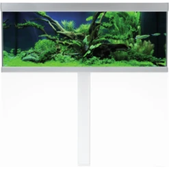 Akvastabil Fusion Aquarium 130 - Aquaria - 130x50x54 Cm Zilver Wit Ca. 325 L