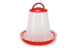 Olba Voersilo Plastic Rood - Voerbak - 10 Kg -Dieren Nest Verkoopwinkel 8718426006163 feed