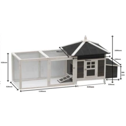 Hm Hok Pagoda - Kippenhok - 208x78x100 Cm Antraciet