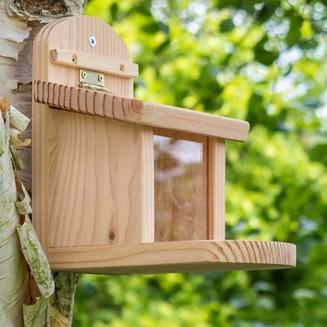 Eekhoorn Voederhuis Naturel 2 Eekhoorn Voederhuis Naturel - Afbeelding 2