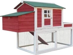 Kippenhok Daisy Met Nachthok Buitenren En Groendak